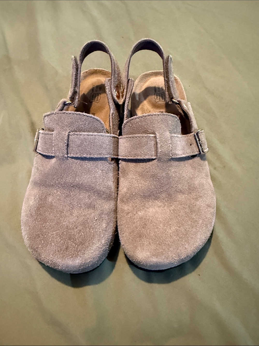 Children's Suede Slingback Moccasins - Gray